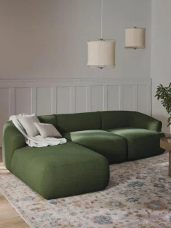 Modulaire bouclé hoekbank Sofia (3-zits)^Westwing Collection Online