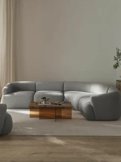 Modulaire bouclé hoekbank Sofia (4 zits)^Westwing Collection Hot