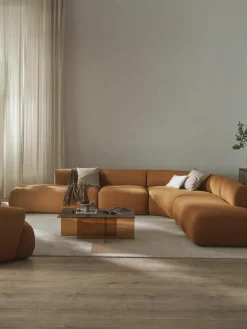 Modulaire bouclé hoekbank Sofia (4-zits)^Westwing Collection New