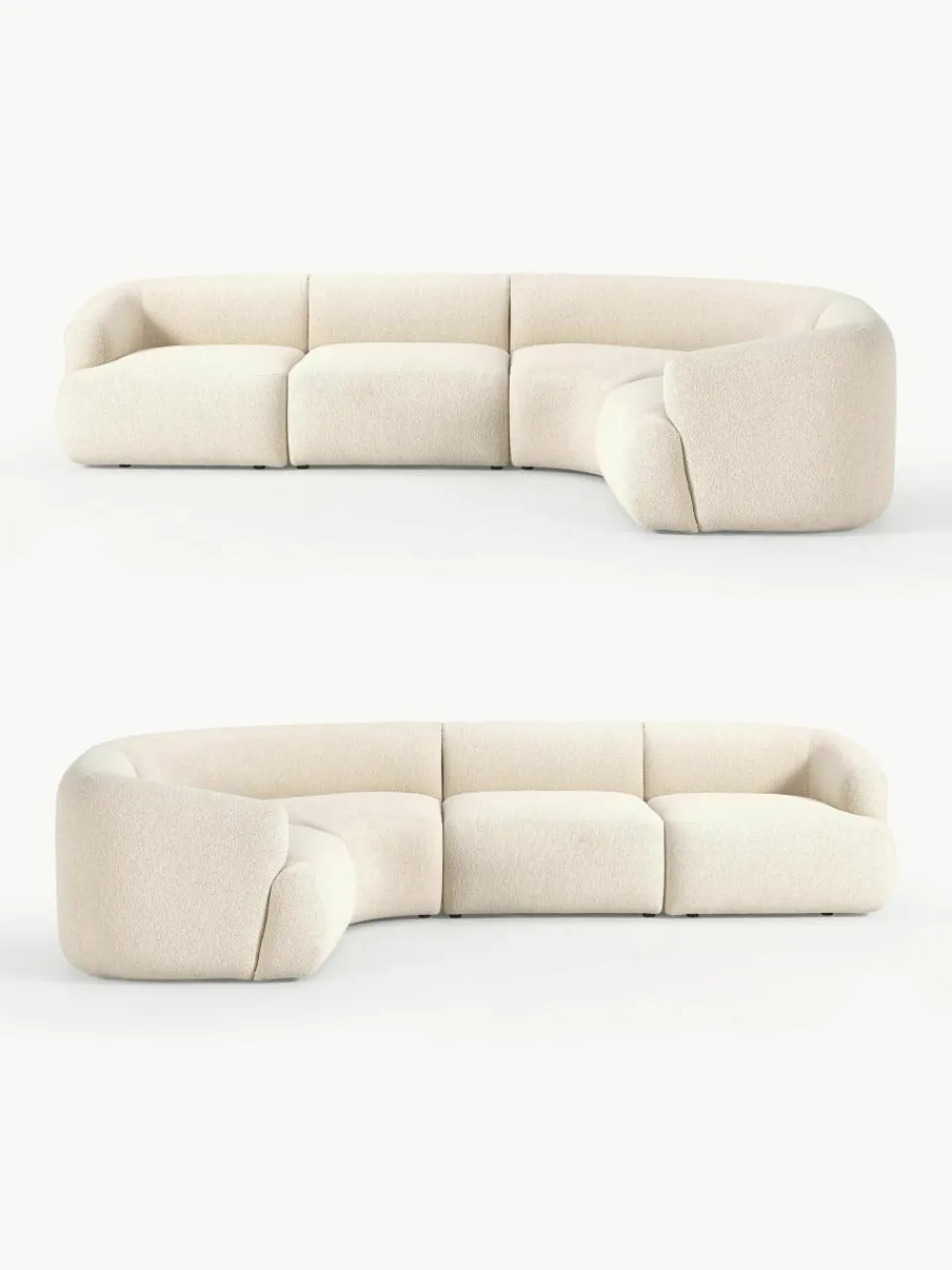 Modulaire bouclé hoekbank Sofia (4 zits)^Westwing Collection Clearance