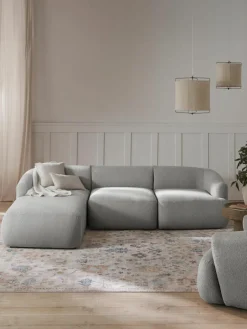 Modulaire bouclé hoekbank Sofia (3 zits)^Westwing Collection Hot