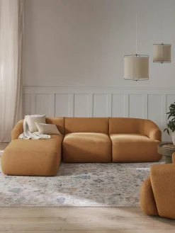 Modulaire bouclé hoekbank Sofia (3-zits)^Westwing Collection Best