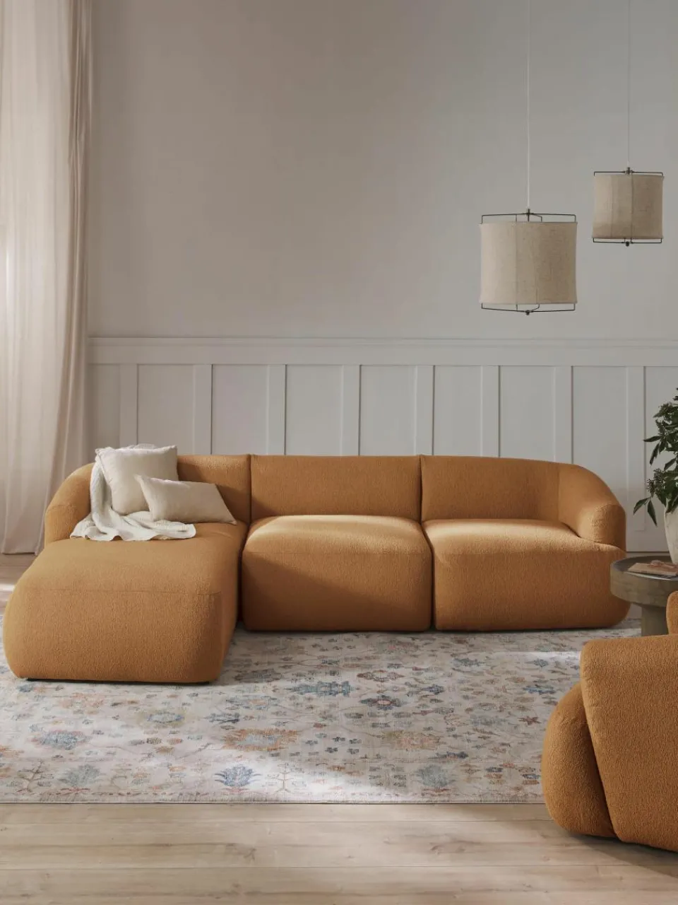 Modulaire bouclé hoekbank Sofia (3-zits)^Westwing Collection Best