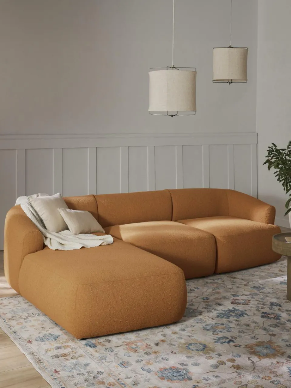 Modulaire bouclé hoekbank Sofia (3-zits)^Westwing Collection Best