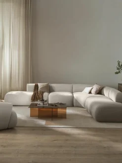 Modulaire bouclé hoekbank Sofia (4 zits)^Westwing Collection Best
