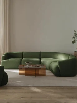 Modulaire bouclé hoekbank Sofia (4-zits)^Westwing Collection Outlet