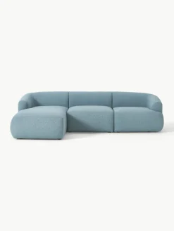Modulaire bouclé hoekbank Sofia (3-zits)^Westwing Collection Outlet