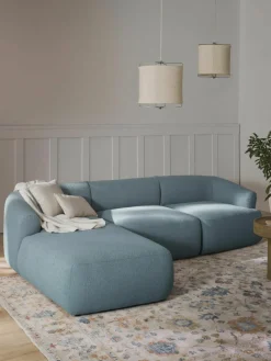 Modulaire bouclé hoekbank Sofia (3-zits)^Westwing Collection Outlet