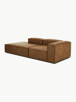 Modulaire chaise longue Lennon van gerecycled leer^Westwing Collection Online