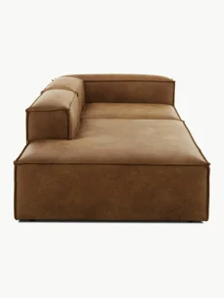 Modulaire chaise longue Lennon van gerecycled leer^Westwing Collection Online
