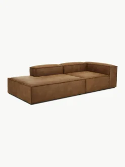 Modulaire chaise longue Lennon van gerecycled leer^Westwing Collection Online