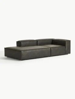 Modulaire chaise longue Lennon van gerecycled leer^Westwing Collection Discount