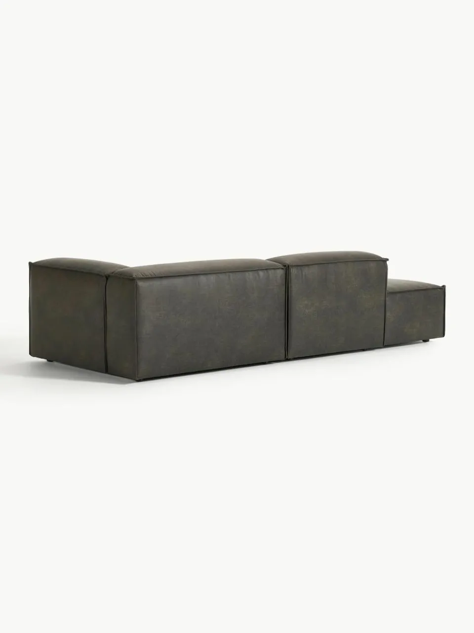 Modulaire chaise longue Lennon van gerecycled leer^Westwing Collection Discount