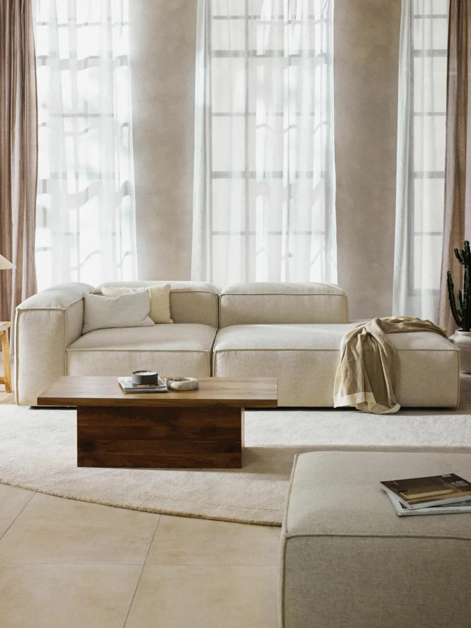 Modulaire chaise longue Lennon van linnenmix^Westwing Collection Discount