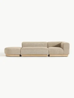 Modulaire chaise longue Natalie van teddy-bouclé^Westwing Collection New