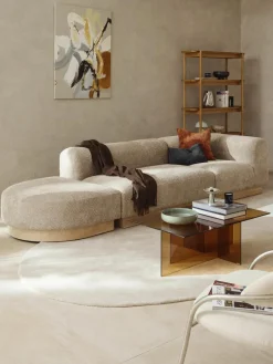 Modulaire chaise longue Natalie van teddy-bouclé^Westwing Collection New