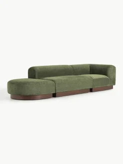 Modulaire chaise longue Natalie van teddy-bouclé^Westwing Collection Online