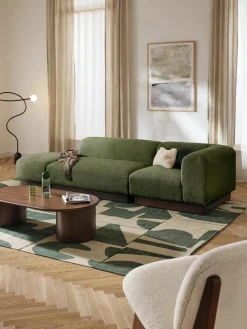 Modulaire chaise longue Natalie van teddy-bouclé^Westwing Collection Online