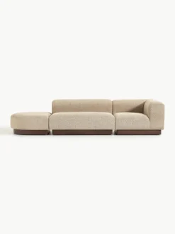 Modulaire chaise longue Natalie van teddy-bouclé^Westwing Collection Online