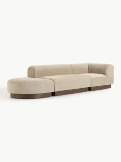 Modulaire chaise longue Natalie van teddy-bouclé^Westwing Collection Online
