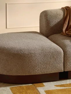 Modulaire chaise longue Natalie van teddy-bouclé^Westwing Collection Online