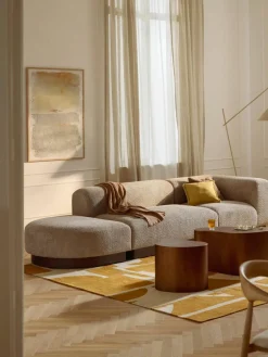 Modulaire chaise longue Natalie van teddy-bouclé^Westwing Collection Online