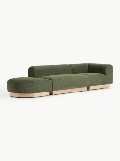 Modulaire chaise longue Natalie van teddy-bouclé^Westwing Collection Fashion