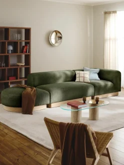Modulaire chaise longue Natalie van teddy-bouclé^Westwing Collection Fashion