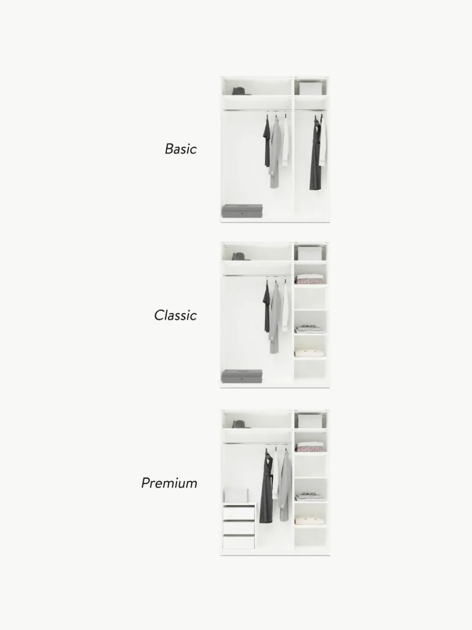 Modulaire draaideurkast Charlotte, 150 cm breed, diverse varianten^Westwing Collection Sale