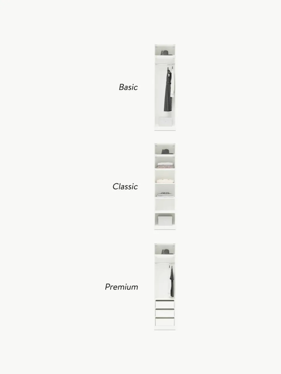 Modulaire draaideurkast Leon, 50 cm breed, diverse varianten^Westwing Collection Outlet