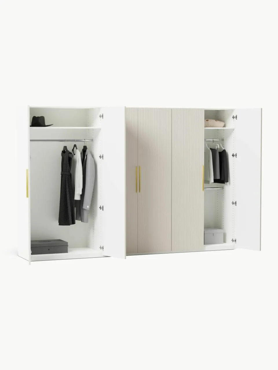 Modulaire draaideurkast Simone, 300 cm breed, diverse varianten^Westwing Collection Discount