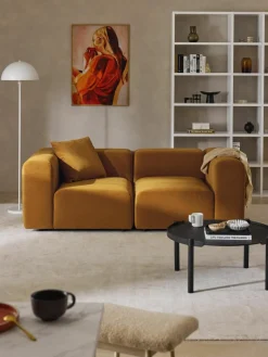 Modulaire fluwelen bank Lena (3-zits)^Westwing Collection Outlet