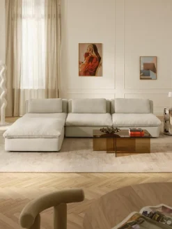Modulaire hoekbank Felix met poef^Westwing Collection Best