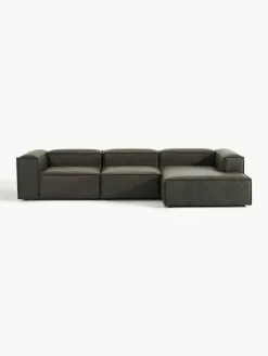 Modulaire hoekbank Lennon van gerecycled leer^Westwing Collection Outlet