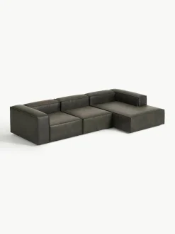 Modulaire hoekbank Lennon van gerecycled leer^Westwing Collection Outlet