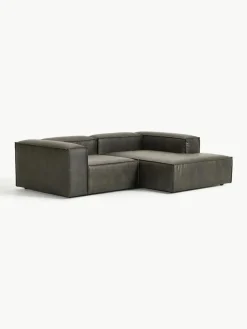 Modulaire hoekbank Lennon van gerecycled leer^Westwing Collection Fashion