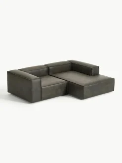 Modulaire hoekbank Lennon van gerecycled leer^Westwing Collection Fashion
