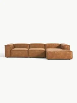 Modulaire hoekbank Lennon van gerecycled leer^Westwing Collection New