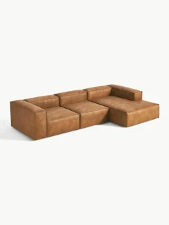 Modulaire hoekbank Lennon van gerecycled leer^Westwing Collection New