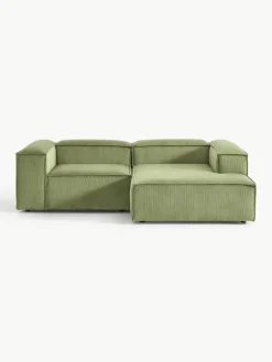 Modulaire hoekbank Lennon van corduroy^Westwing Collection New