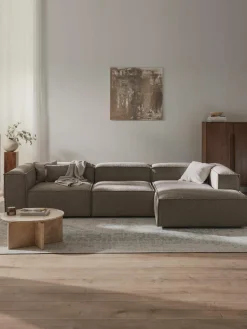 Modulaire hoekbank Lennon uit bouclé^Westwing Collection New