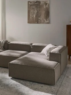 Modulaire hoekbank Lennon uit bouclé^Westwing Collection New