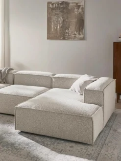 Modulaire hoekbank Lennon uit bouclé^Westwing Collection Sale