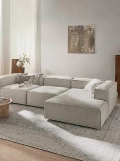 Modulaire hoekbank Lennon uit bouclé^Westwing Collection Sale
