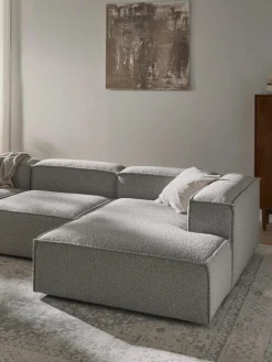 Modulaire hoekbank Lennon uit bouclé^Westwing Collection Best