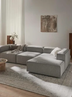 Modulaire hoekbank Lennon uit bouclé^Westwing Collection Best