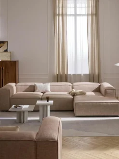 Modulaire hoekbank Lennon van linnenmix^Westwing Collection Online