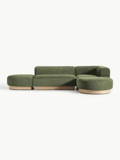 Modulaire hoekbank Natalie van teddy-bouclé^Westwing Collection Discount