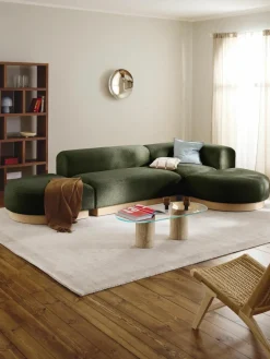 Modulaire hoekbank Natalie van teddy-bouclé^Westwing Collection Discount
