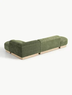 Modulaire hoekbank Natalie van teddy-bouclé^Westwing Collection Discount
